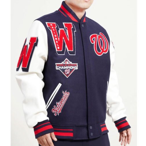 Washington Nationals Mash Up Varsity Jacket - Image 5
