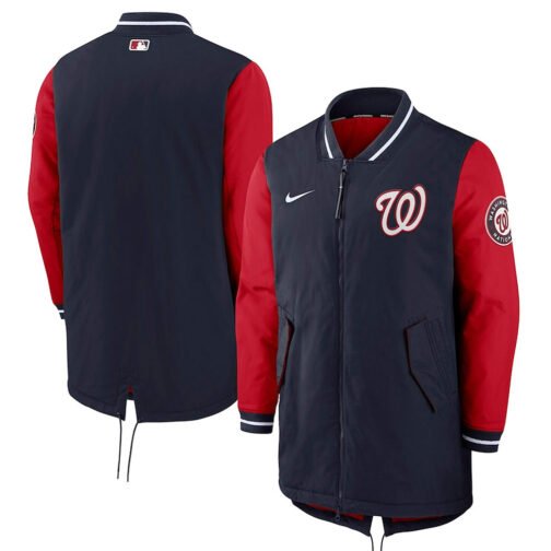 Dugout Performance Washington Nationals Navy Blue/Red Jacket - Image 3