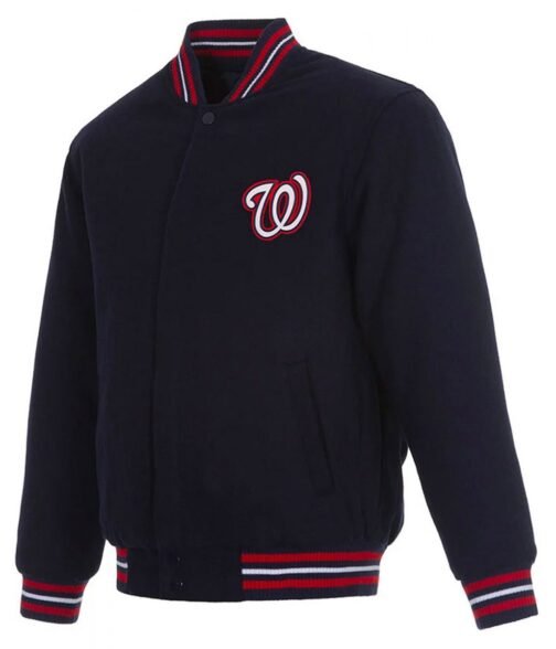 Washington Nationals Letterman Wool Navy Jacket