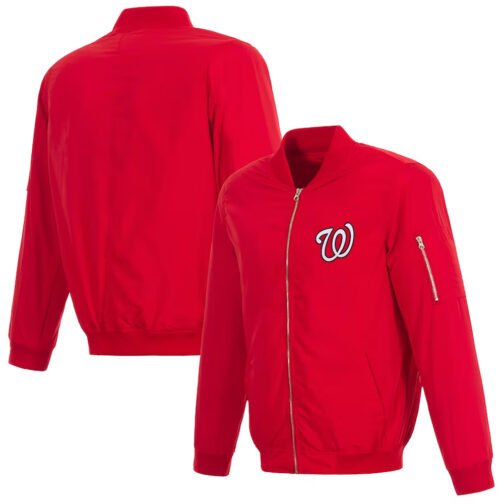 Washington Nationals Bomber Nylon Jacket - Image 5