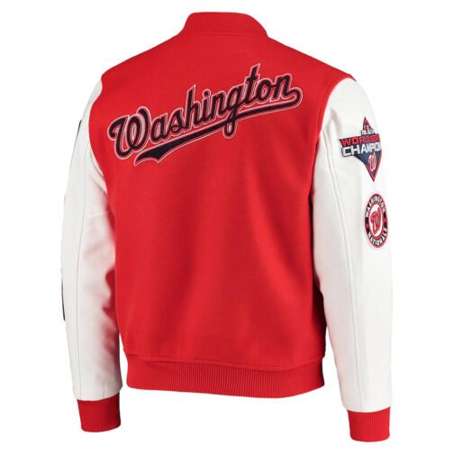 Varsity Washington Nationals Red/White Jacket - Image 2
