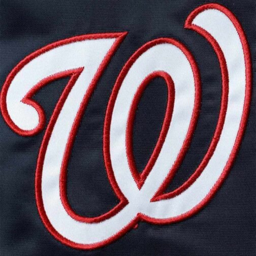 The Legend Washington Nationals Blue and Red Satin Jacket - Image 4