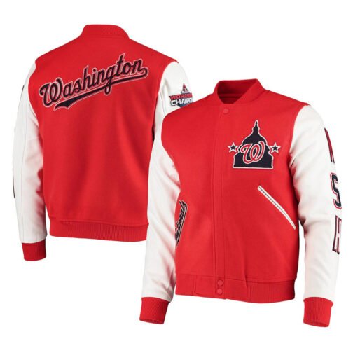 Varsity Washington Nationals Red/White Jacket - Image 3