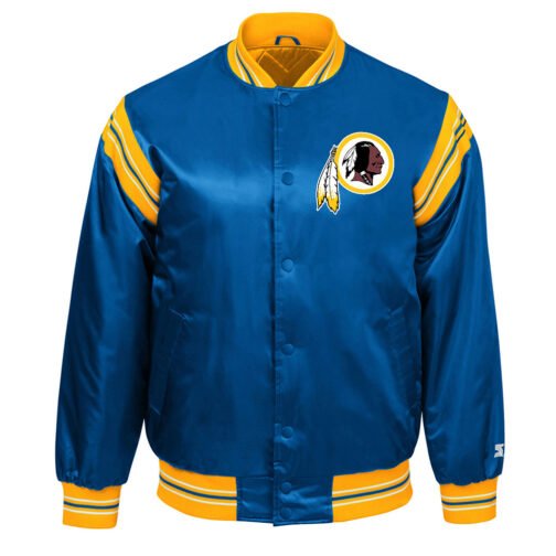 Washington Redskins Burgundy Satin Jacket - Image 2
