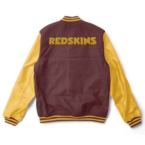 Washington Redskins Brown and Yellow Varsity Jacket - Image 2