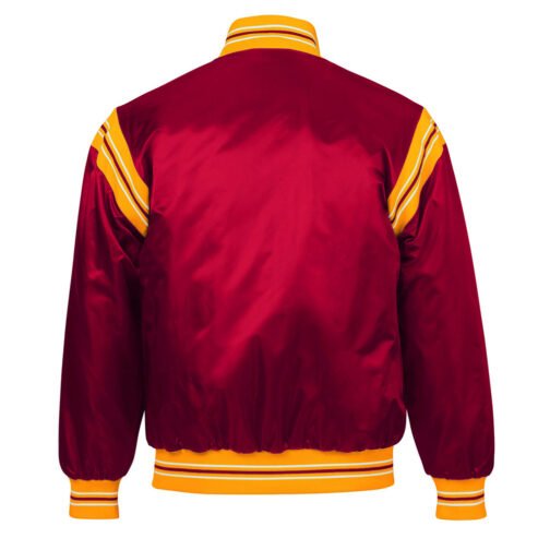 Washington Redskins Burgundy Satin Jacket - Image 3