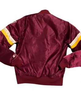 Washington Redskins Striped Burgundy Satin Jacket