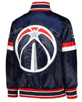 Washington Wizards Home Game Navy Satin Jacket