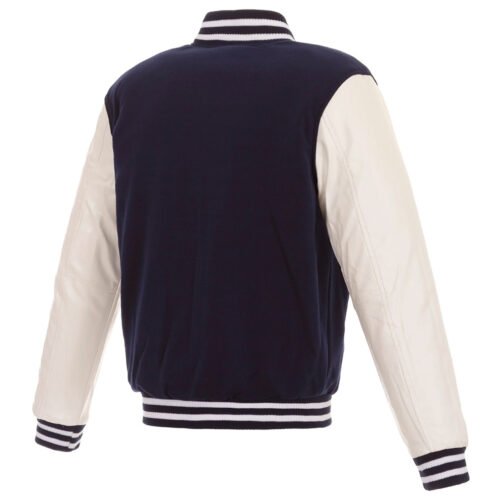 Washington Wizards Navy Blue and White Varsity Jacket - Image 2