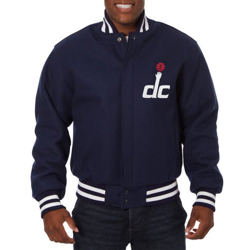 Navy Washington Wizards Varsity Wool Jacket