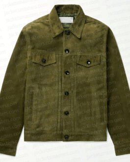 Ryan Reynolds Welcome to Wrexham Suede Green Leather Jacket