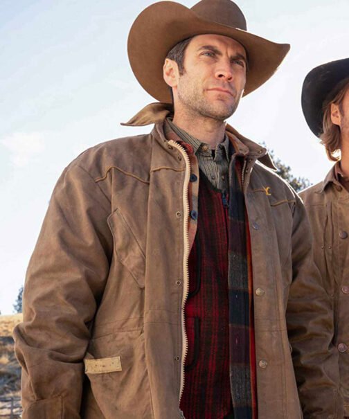 Yellowstone Wes Bentley Brown Leather Jacket