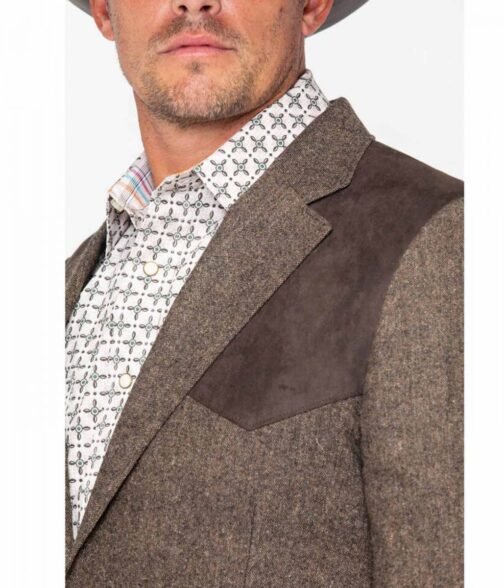 Cowboy Button Patched Western Sport Blazer - Image 4