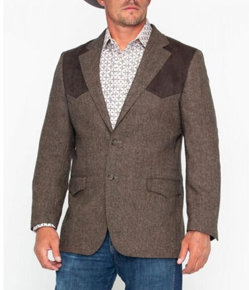 Cowboy Button Patched Western Sport Blazer