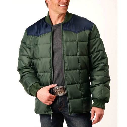 Western Yoke Poly Filled Quilted Jacket - Image 9