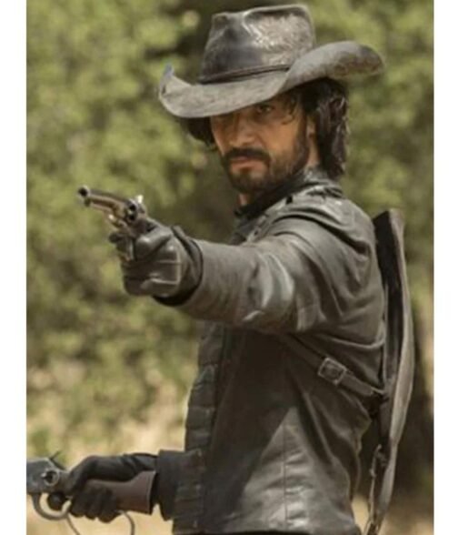 Rodrigo Santoro Westworld Leather Jacket with Quiver - Image 7