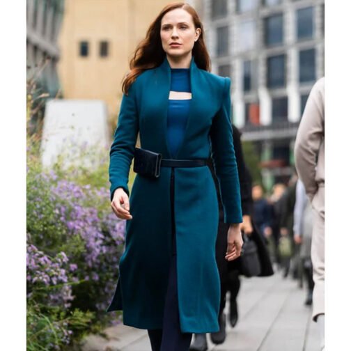 Westworld Season 4 Evan Rachel Wood Wool Blue Coat - Image 2