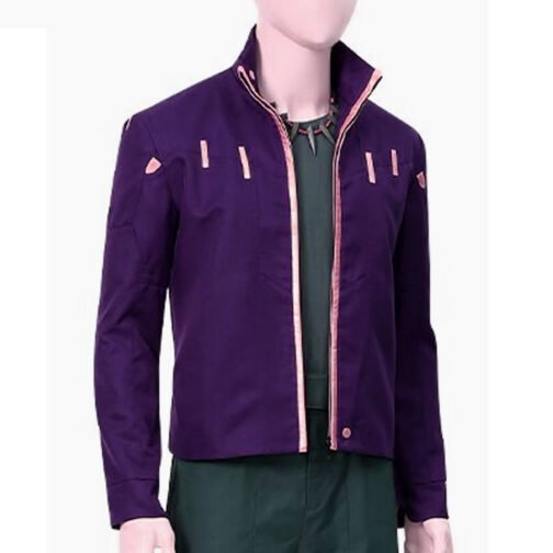 Chadwick Boseman What If Purple Cotton Jacket - Image 4