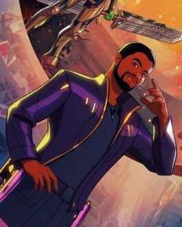 Chadwick Boseman What If Purple Cotton Jacket