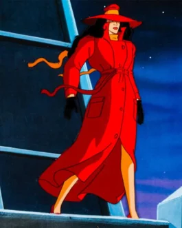 Where on Earth Is Carmen Sandiego Wool Red Coat