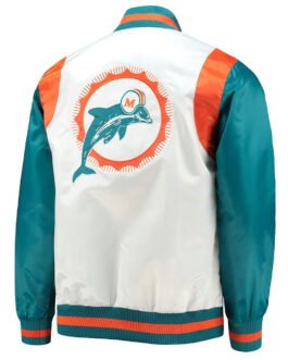 White/Aqua Miami Dolphins Retro The All-American Jacket