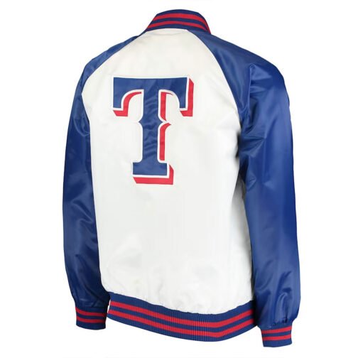 White/Blue Texas Rangers Clean-Up Hitter Jacket - Image 2