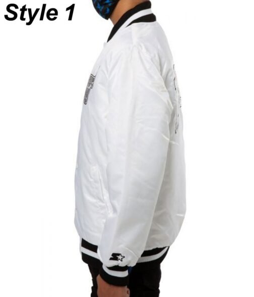 Chicago Bulls White Satin Jacket - Image 10