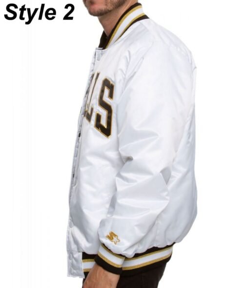 Chicago Bulls White Satin Jacket - Image 11