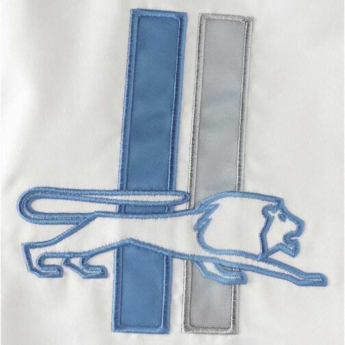 White Detroit Lions Throwback D-Line Satin Jacket - Image 4