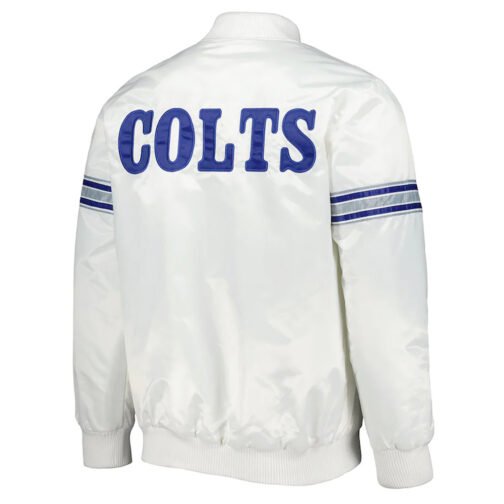 White Indianapolis Colts The Power Forward Satin Jacket - Image 2