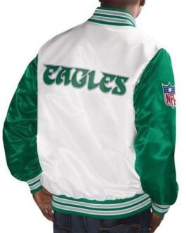 White/Kelly Green Philadelphia Eagles Legend Satin Jacket
