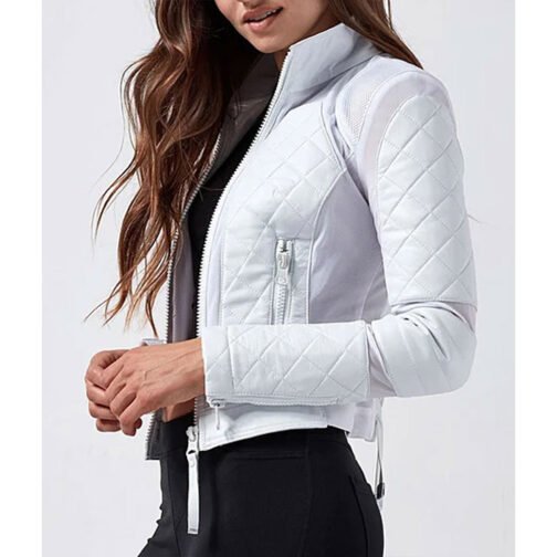 Women’s Moto Leather & Mesh Jacket - Image 18