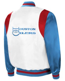 White/Light Blue Houston Oilers The All-American Jacket