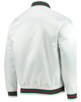 Milwaukee Bucks Hardwood Classics White Satin Jacket