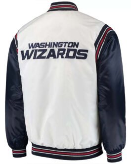 Renegade Washington Wizards White/Navy Satin Jacket