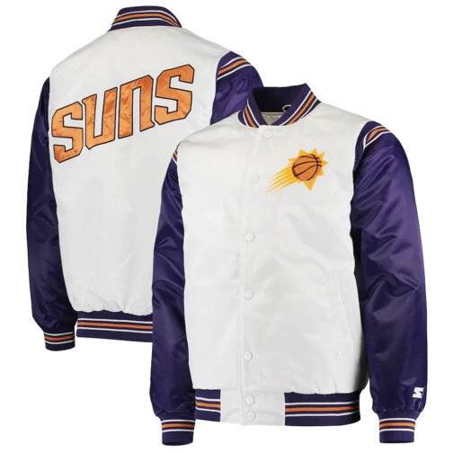 White/Purple Phoenix Suns Renegade Jacket - Image 5