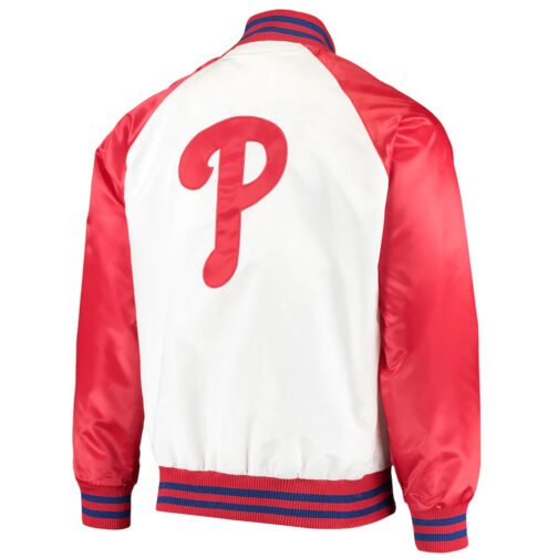 Philadelphia Phillies Clean-Up Hitter White/Red Satin Jacket - Image 2