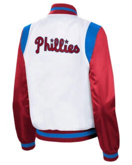 Endzone Philadelphia Phillies White/Red Satin Jacket