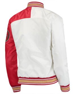 San Francisco 49ers Hometown White/Red Satin Jacket