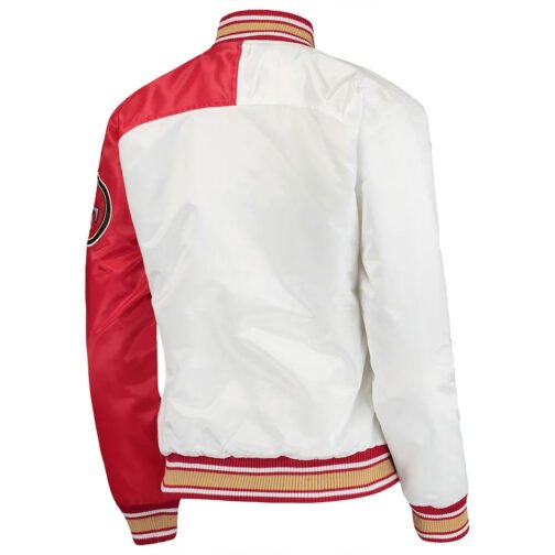 San Francisco 49ers Hometown White/Red Satin Jacket - Image 2