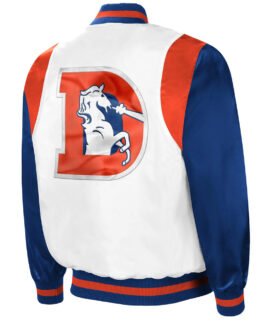 White/Royal Denver Broncos The All-American Satin Jacket