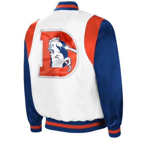White/Royal Denver Broncos The All-American Satin Jacket - Image 2