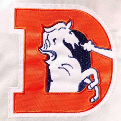White/Royal Denver Broncos The All-American Satin Jacket - Image 4