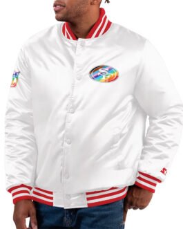 San Francisco 49ers Pride White Satin Jacket