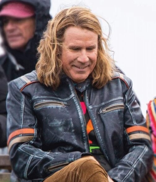 Will Ferrell Eurovision Cafe Racer Leather Jacket - Image 6