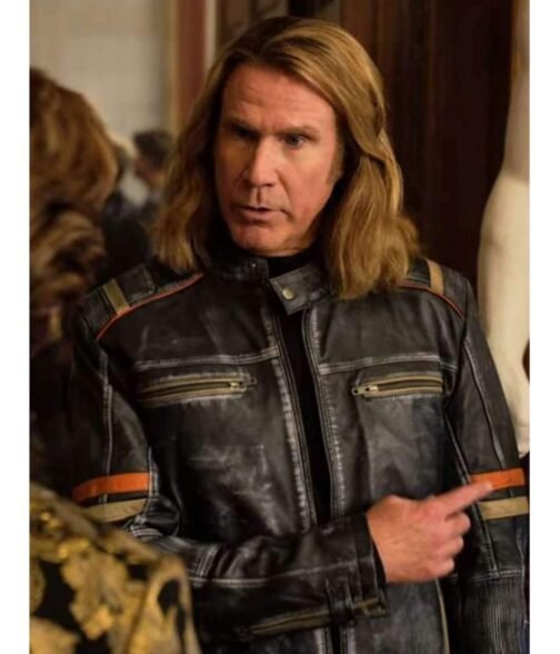 Will Ferrell Eurovision Cafe Racer Leather Jacket - Image 12