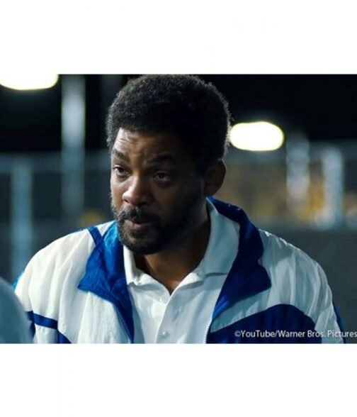 Will Smith King Richard Bomber Blue Jacket - Image 2
