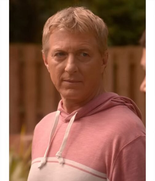 Cobra Kai S05 William Zabka Pink Hoodie - Image 5