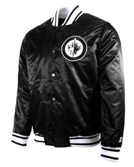 Winnipeg Jets Black Ice Satin Jacket