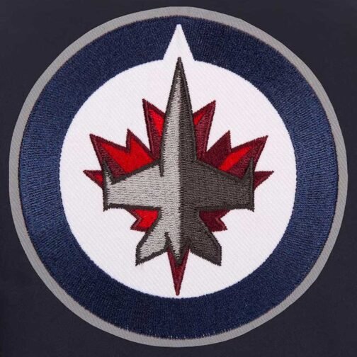 Navy Winnipeg Jets Front Hit Poly Twill Jacket - Image 4